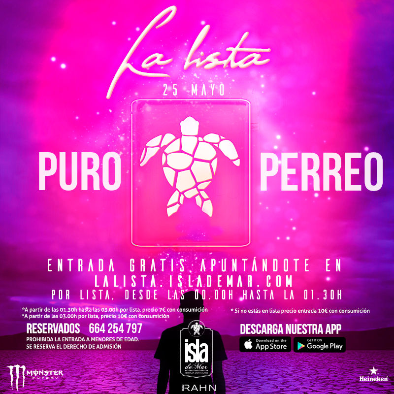 lista puro perreo terraza isla de mar