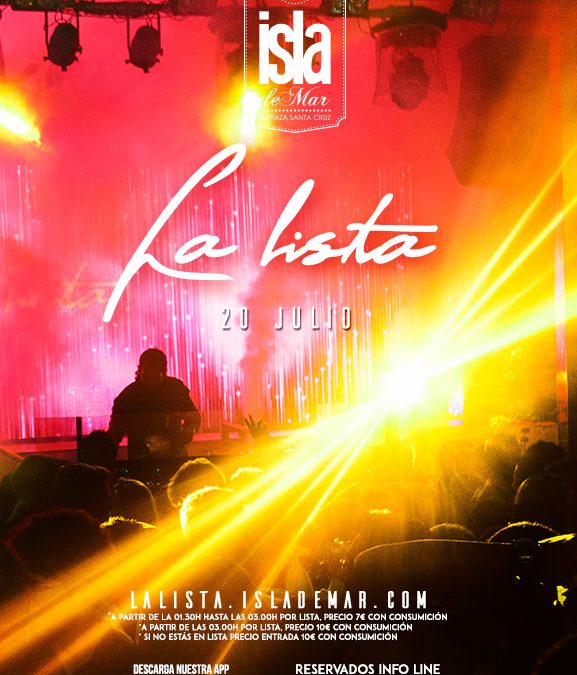 La Lista de Verano | 20 JUL 2019 | Terraza Isla de Mar