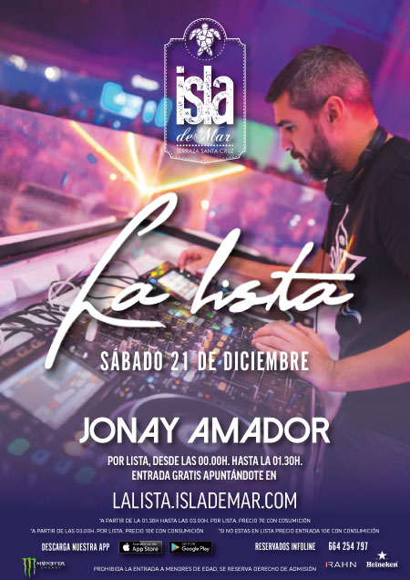 JONAY AMADOR + La Lista | 21 DIC 2019 | Terraza Isla de Mar