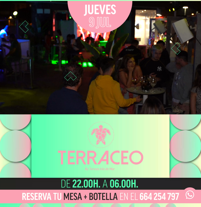 [EVENTO] Terraceo by Terraza Isla de Mar | 9 JUL 2020 | Terraza Isla de Mar